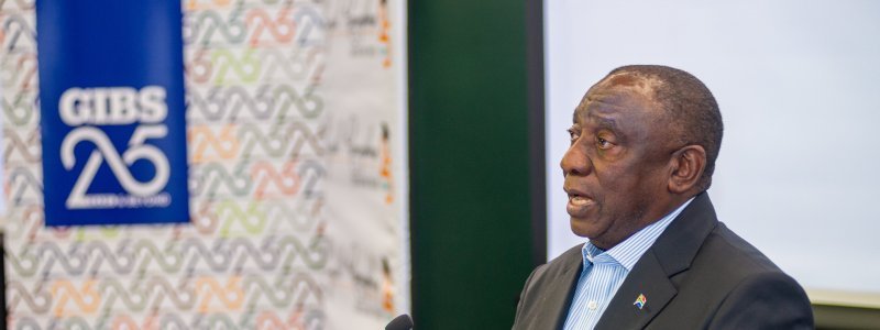 Ramaphosa at GIBS